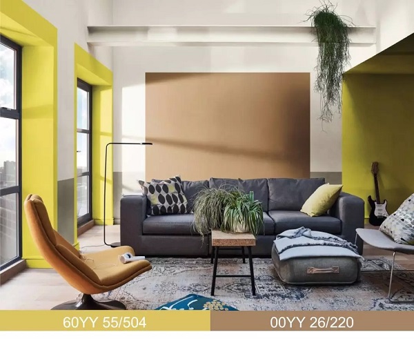 一样的琥珀黄，四种不一样的家居客厅风格